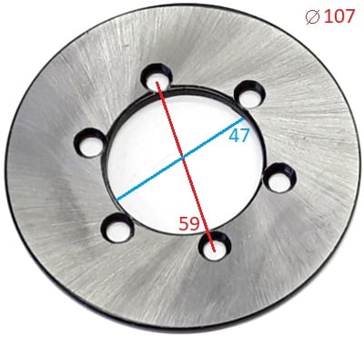 Brzdový kotouč 107 mm RS