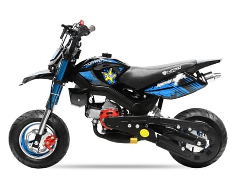 Nitro minimotard Hobbit 49cc modrá