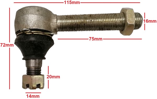 Kulový čep 75/20mm M16, M14