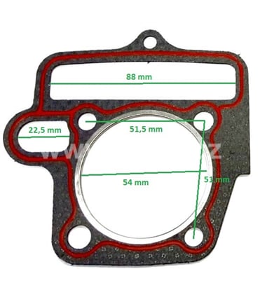 Těsnění pod hlavu 110cc, 125cc píst 54 mm