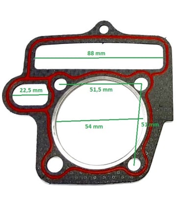 Těsnění pod hlavu 110cc, 125cc píst 54 mm