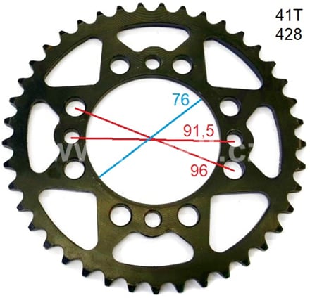 Rozeta 41 zubů pro řetěz 428 typ4