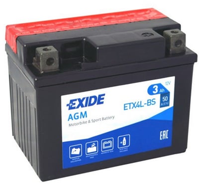 Baterie EXIDE YTX4L-BS, 12V, 3Ah, 50A (ETX4L-BS)