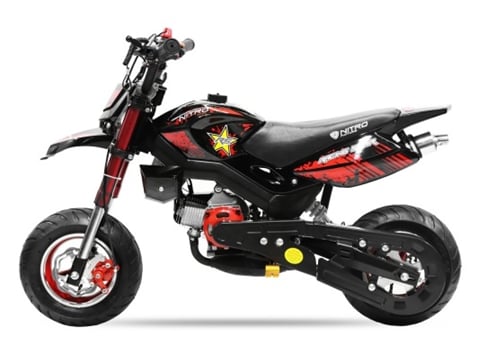 Nitro minimotard Hobbit 49cc červená