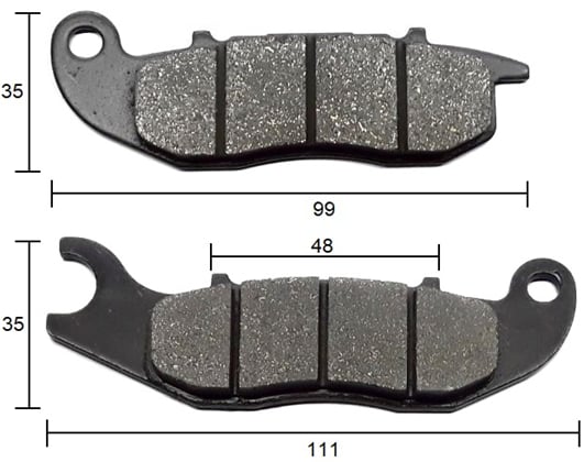 Brzdové destičky pitbike typ11