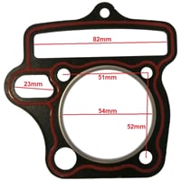 Těsnění pod hlavu 110cc, 125cc píst 54 mm - typ2