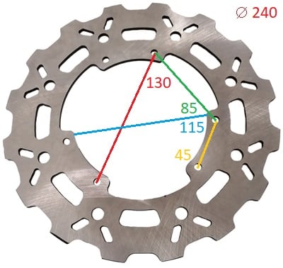 Brzdový kotouč pitbike 240 mm