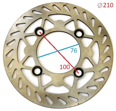 Brzdový kotouč pitbike 210 mm