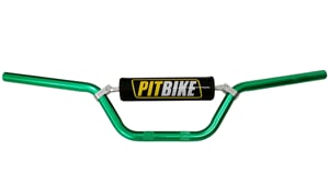 Řídítka pitbike s hrazdou, 735mm, ALU zelená 