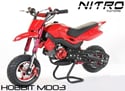 Nitro minimotard Hobbit 49cc červená